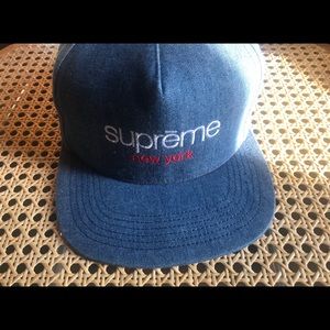 Supreme camp cap denim blue